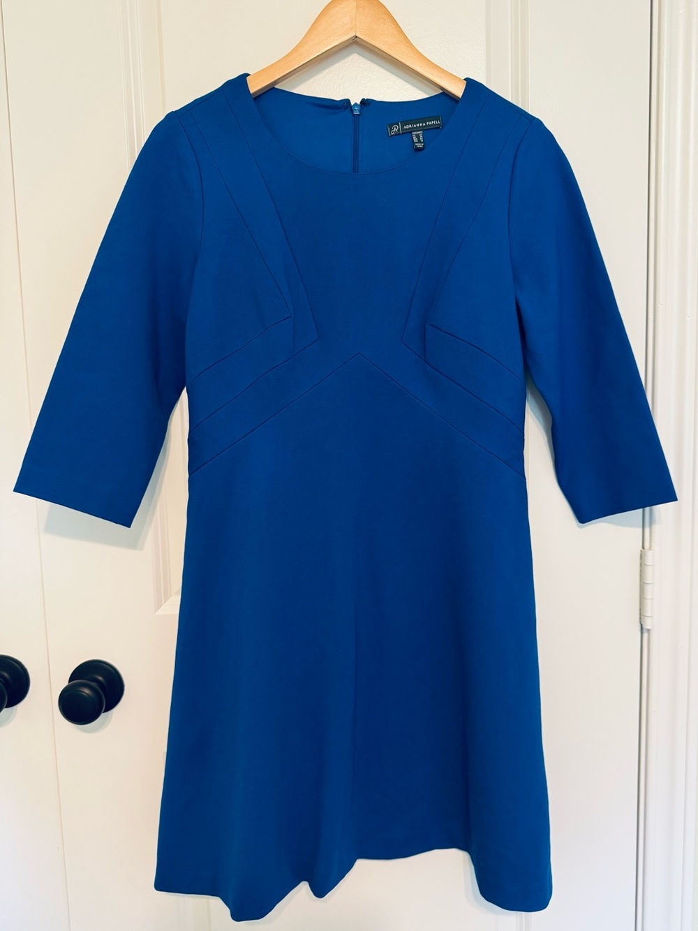 Adrianna Papel Sleeved A-Line Dress in Royal Blue